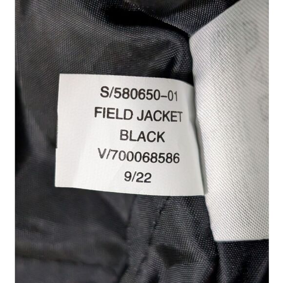 Banana Republic Black Quilted Field Jacket Men's S Faux Leather Trim - Picture 10 of 11